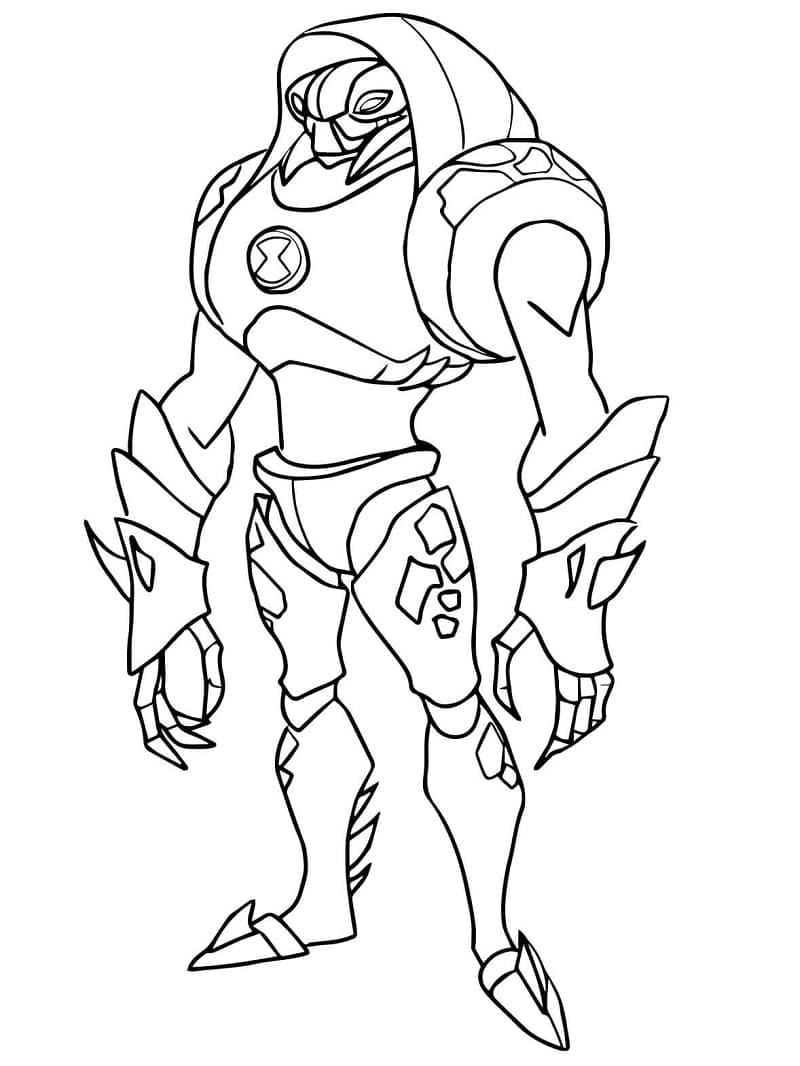 Desenho de Ben 10 Hazard para Colorir