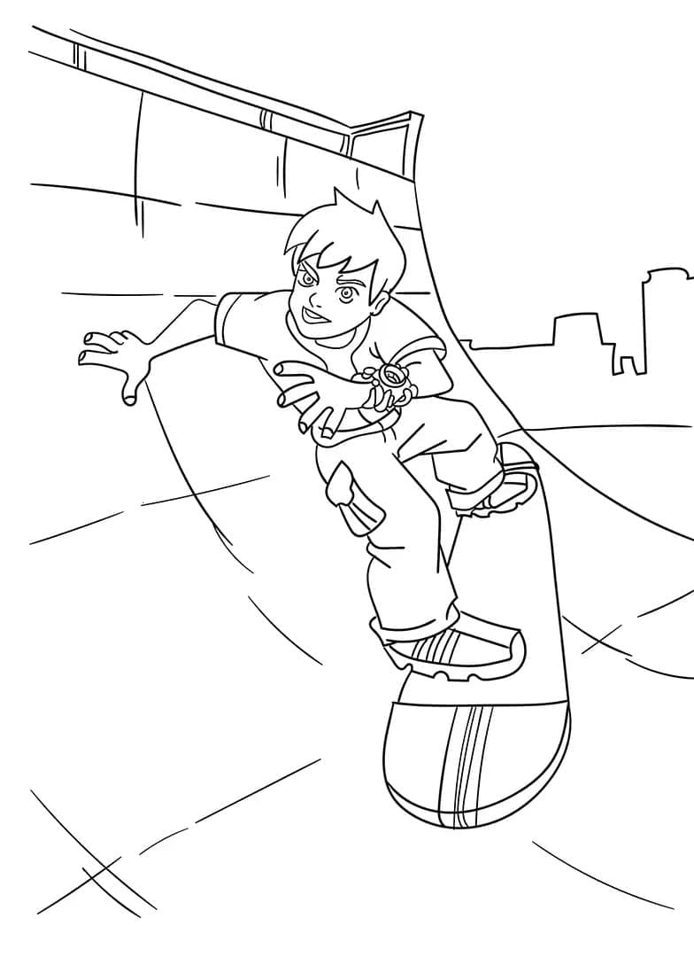 Desenho de Ben 10 Incrível para Colorir