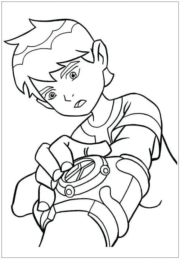 Desenho de Ben 10 Omnitrix para Colorir