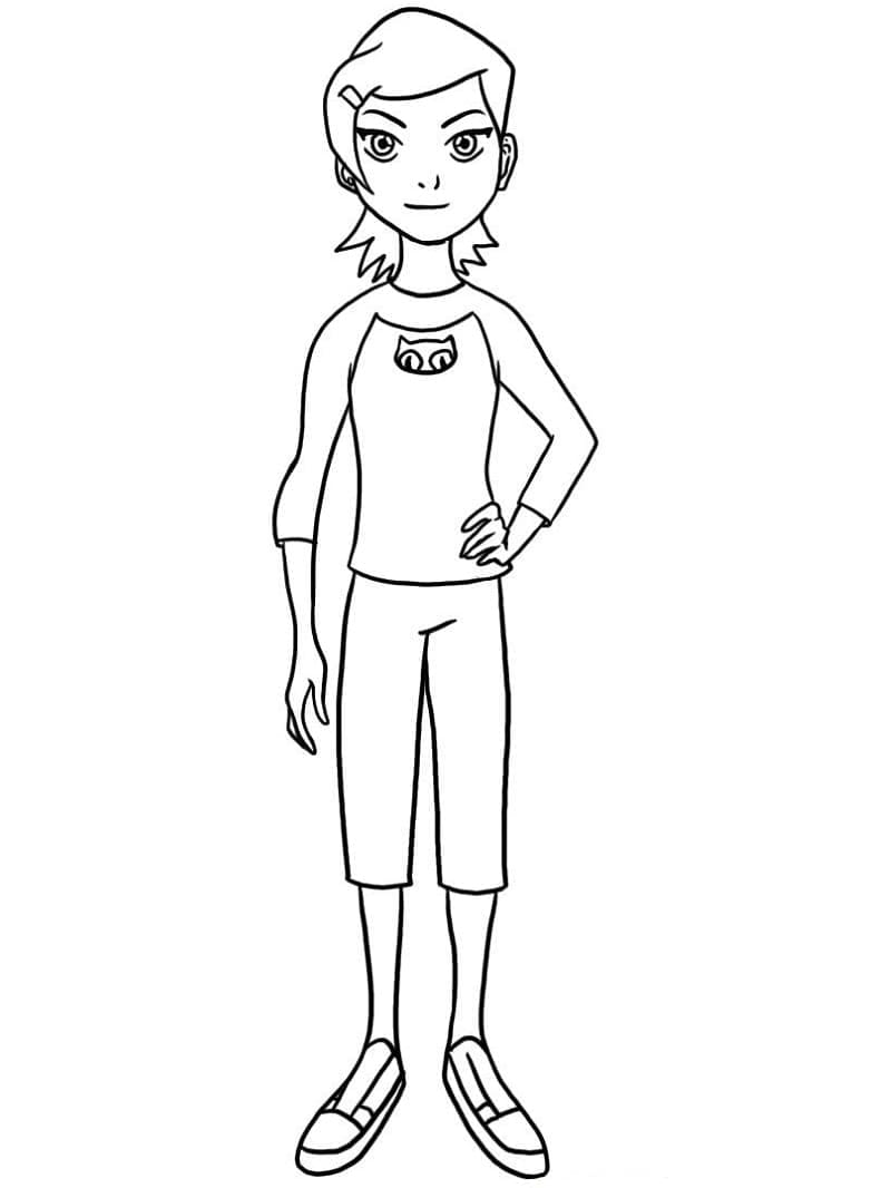 Desenho de Gwen Tennyson de Ben 10 para Colorir