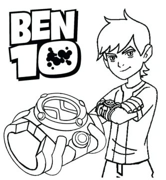 Desenho de Omnitrix Ben 10 para Colorir