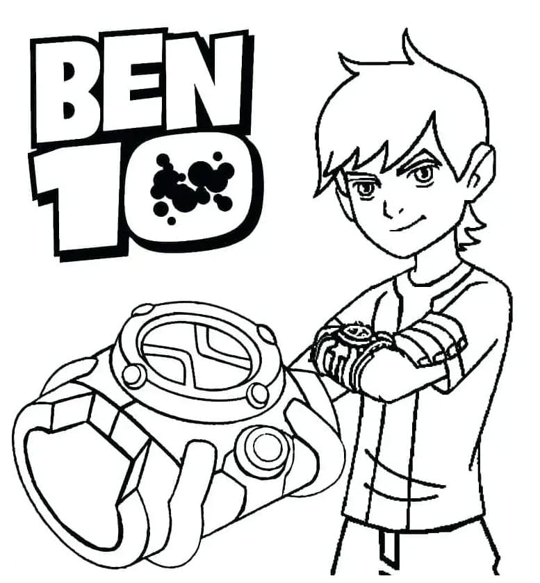 Desenho de Omnitrix Ben 10 para Colorir
