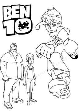 Desenho de Personagens de Ben 10 para Colorir
