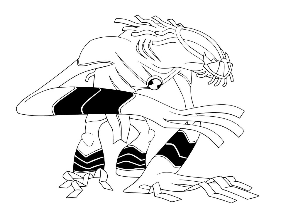 Desenho de Ben 10 Grátis Download para Colorir