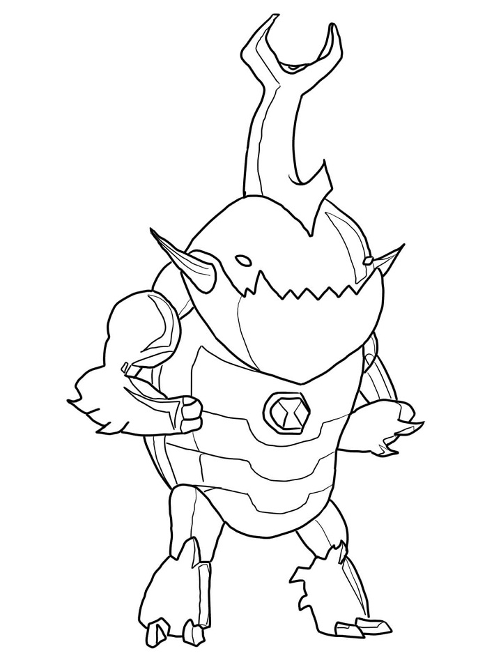 Desenho de Ben 10 Grátis para Imprimir e Colorir