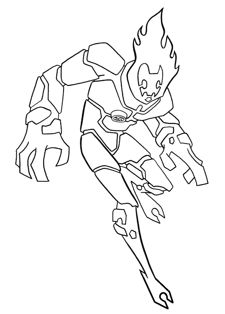 Desenho de Ben 10 Imprimivel para Imprimir e Colorir