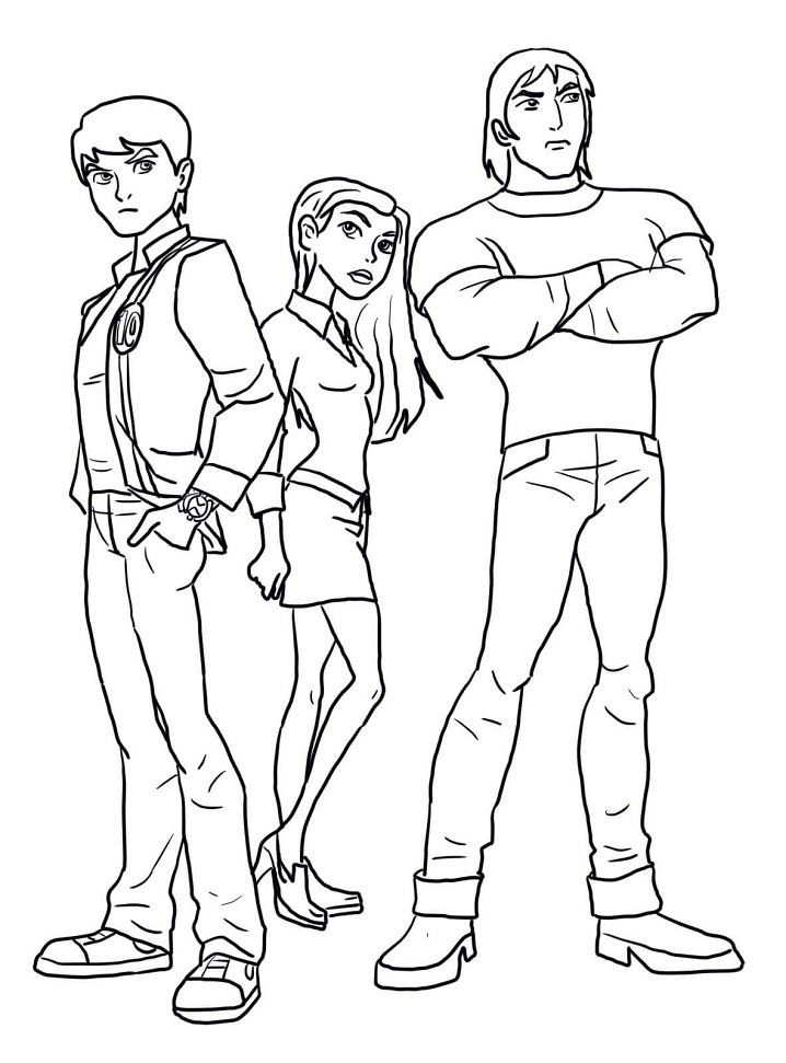 Desenho de Ben 10 para Colorir Online Pdf