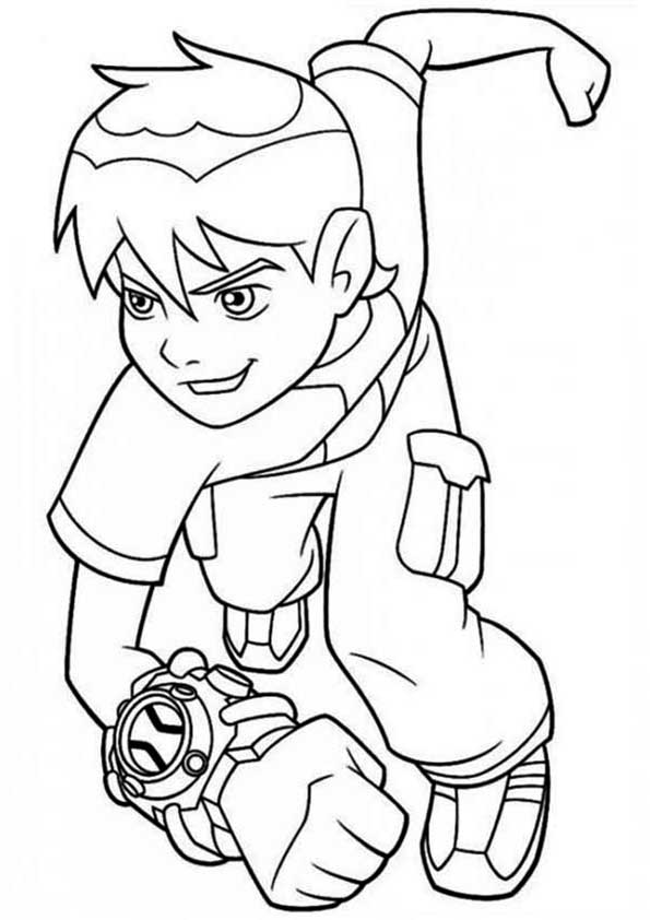 Desenho Pdf do Ben 10 Omnitrix para Colorir Grátis