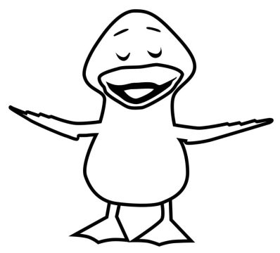 Desenho Patinho Azul para Colorir