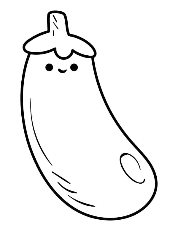Desenho Berinjela Pequena para Colorir