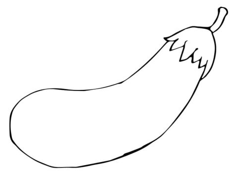 Desenho de Berinjela para Colorir Pdf Imprimível