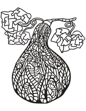 Desenho Zentangle de Berinjela para Colorir