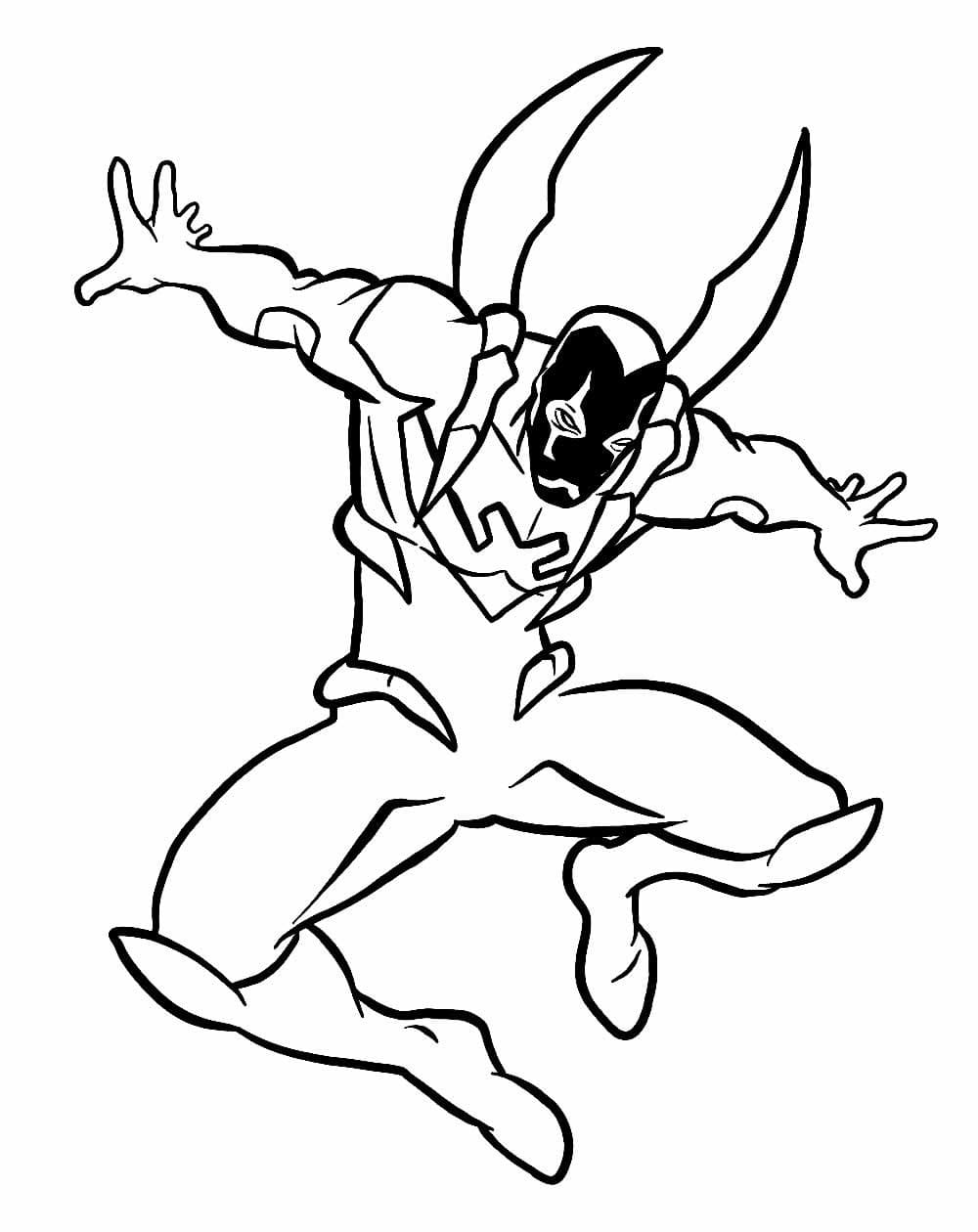 Desenho de Besouro Azul Dc para Colorir