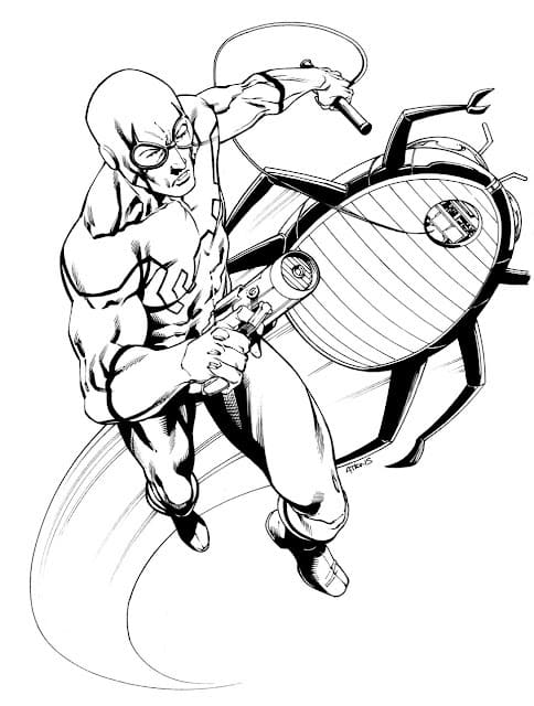 Desenho de Besouro Azul de Dc para Colorir
