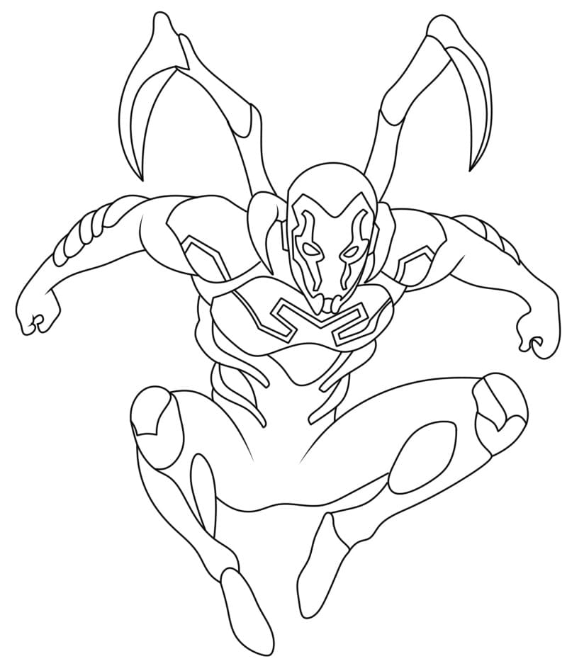 Desenho de Besouro Azul Grátis para Colorir