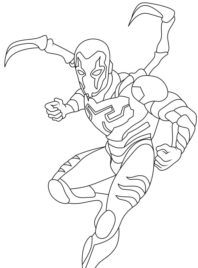 Desenho de Besouro Azul Grátis para Crianças para Colorir