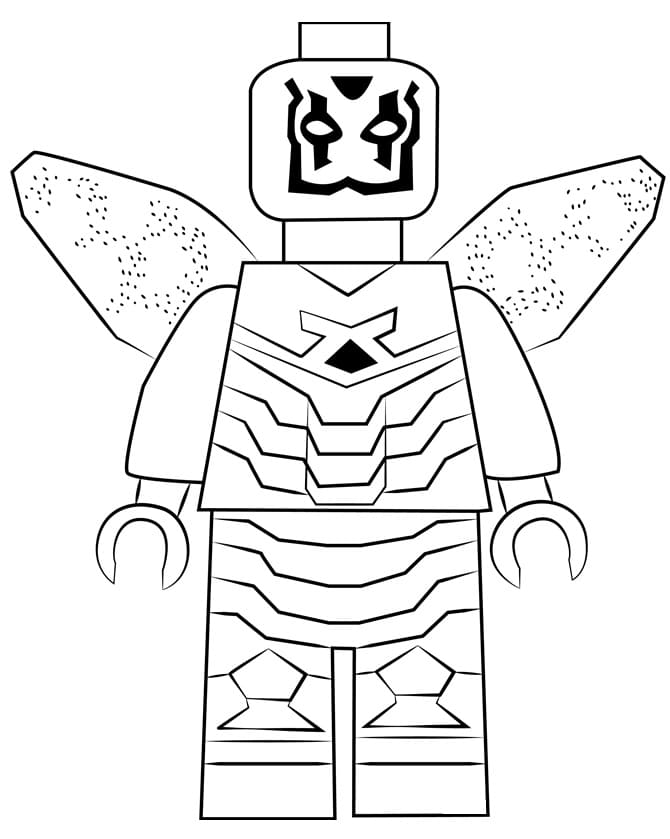 Desenho de Besouro Azul Lego para Colorir