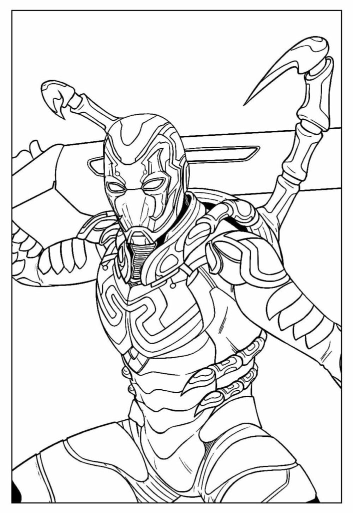 Desenho de Incrível Besouro Azul para Colorir