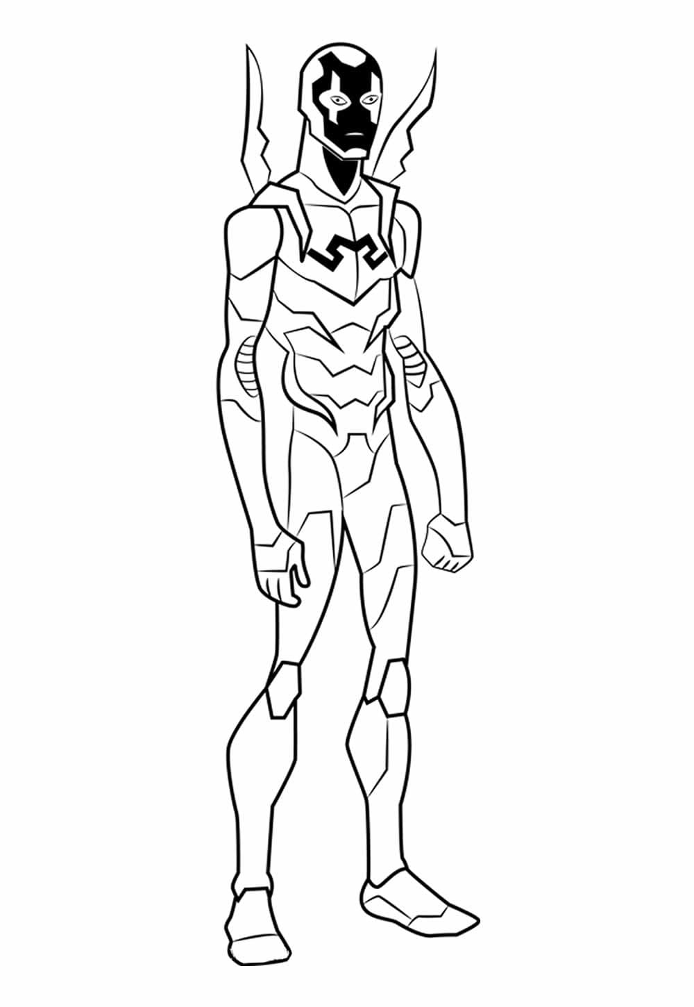 Desenhos de Besouro Azul (Blue Beetle) para Colorir