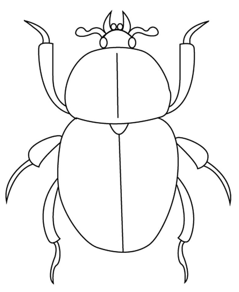 Desenho Besouro do Esterco para Colorir