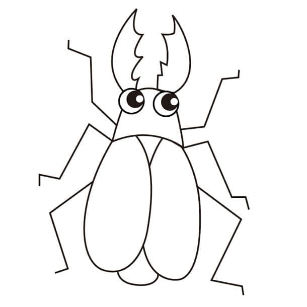Desenho Besouro Fácil para Colorir
