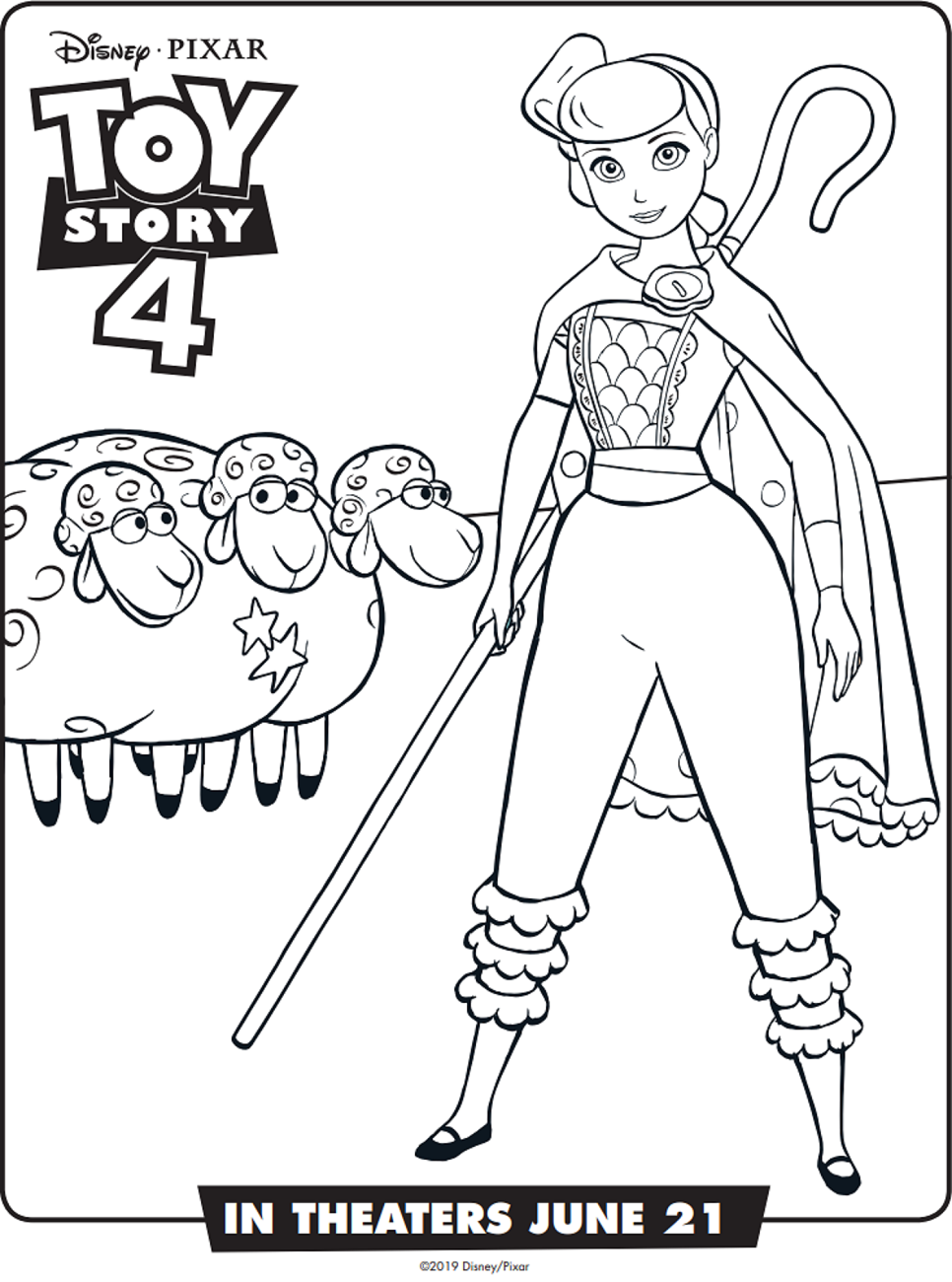 Desenhos de Betty Bo Peep para Colorir