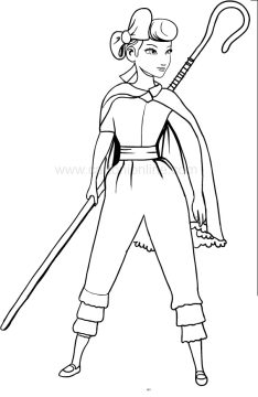 Desenho de Betty Bo Peep para Colorir Imprimível