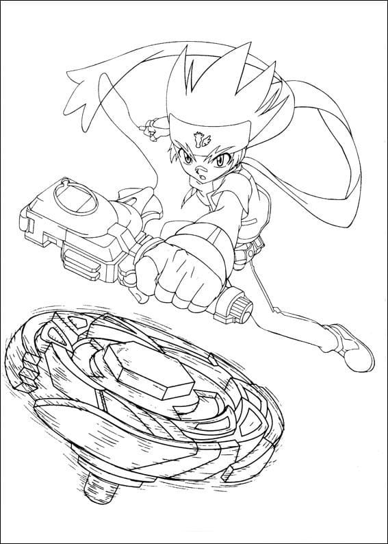 Desenho de Beyblade para Colorir Giz de Cera