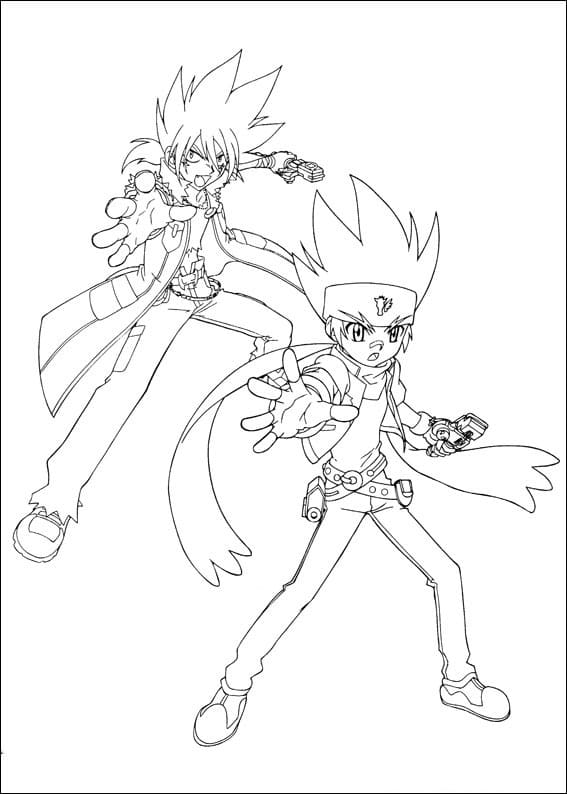 Desenho de Beyblade para Colorir Imprimivel