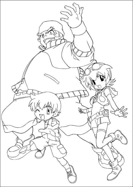 Desenho de Beyblade para Imprimir com Lápis de Cor