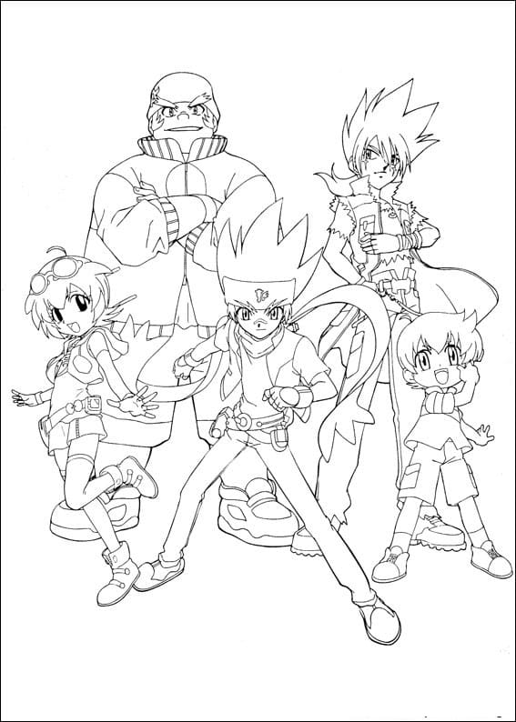 Desenho de Beyblade para Pintar