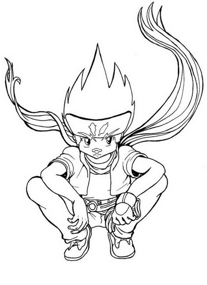 Desenho de Gingka Hagane para Colorir Pdf