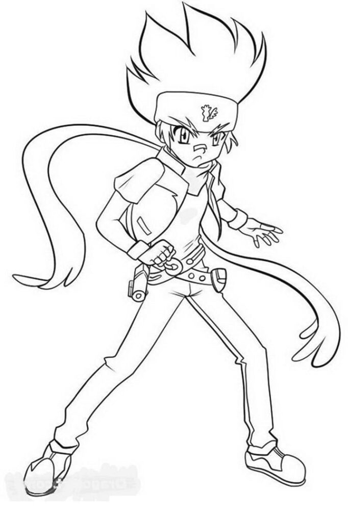 Desenho de Gingka Hagane para Imprimir