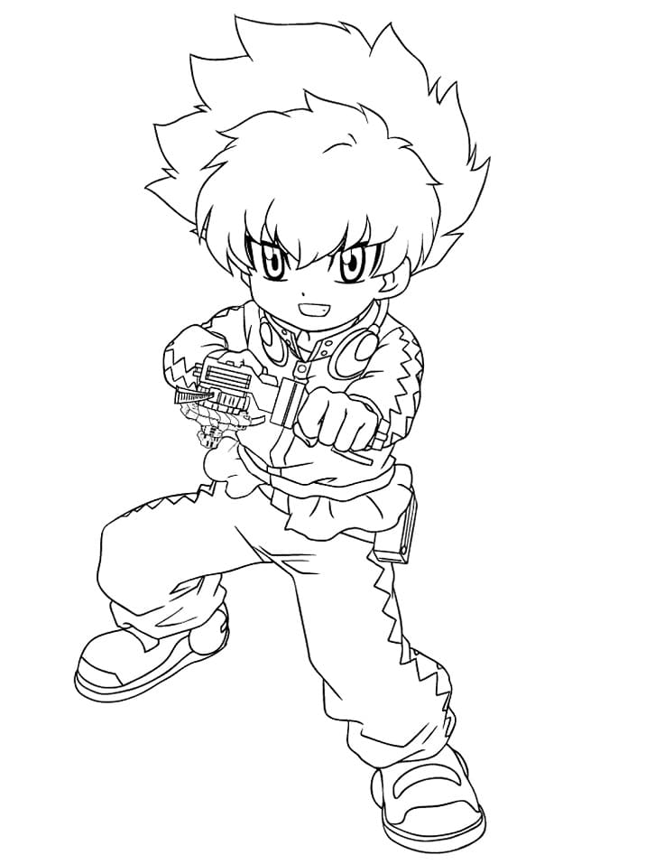 Desenho Eight Beyblade para Colorir