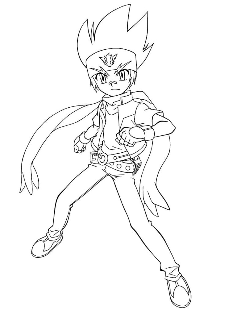 Desenho Gingka Hagane Beyblade para Colorir