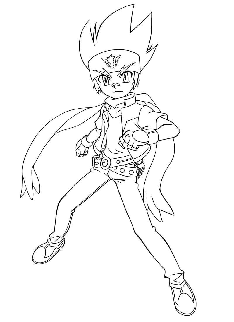 Desenho Gingka Hagane Beyblade para Colorir
