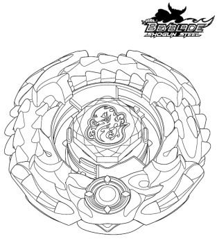 Desenho Ninja Salamander Sw145sd Beyblade para Colorir