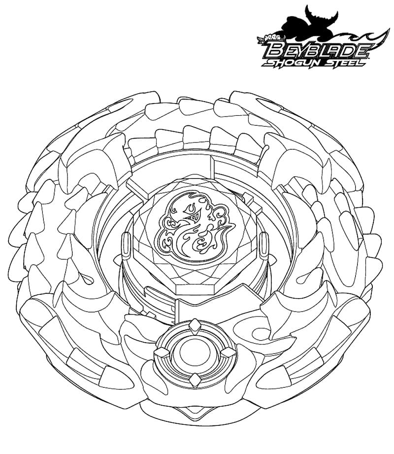 Desenho Ninja Salamander Sw145Sd Beyblade para Colorir