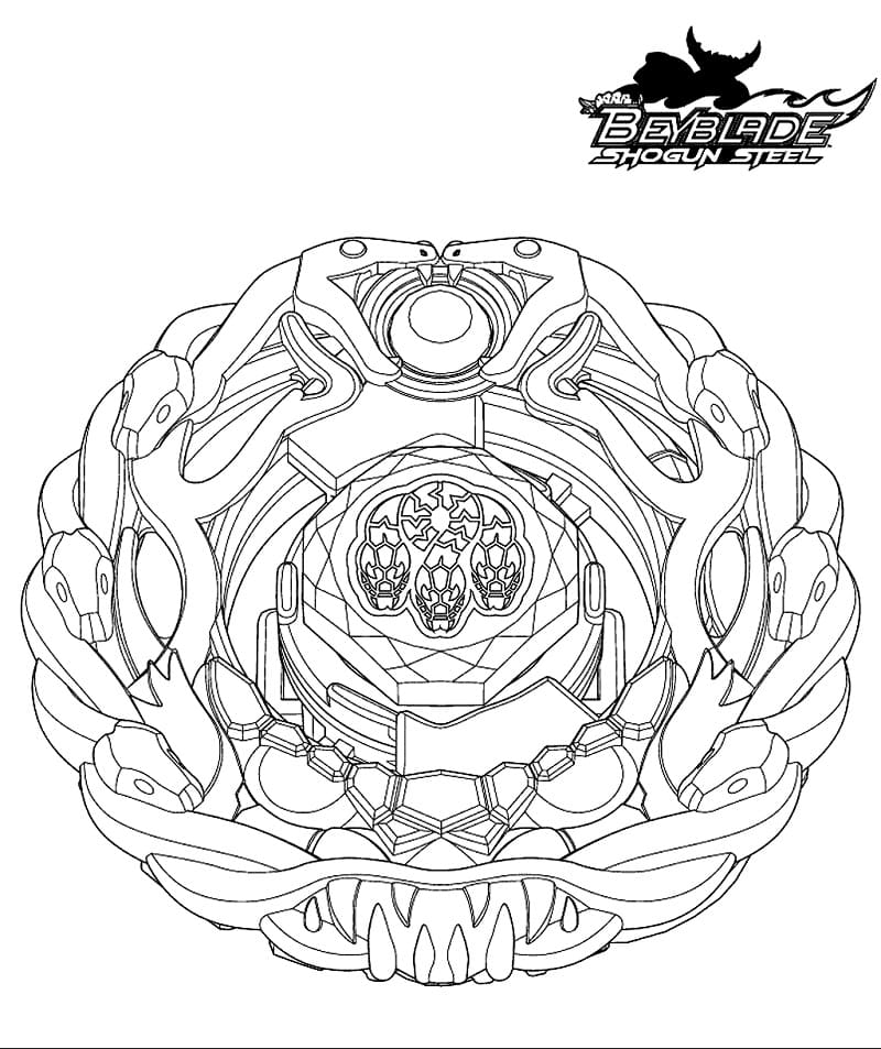 Desenho Pirate Orochi 145D Beyblade para Colorir
