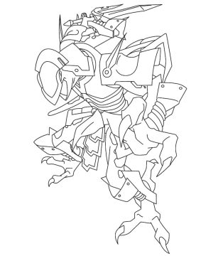 Desenho Salamander Beyblade para Colorir