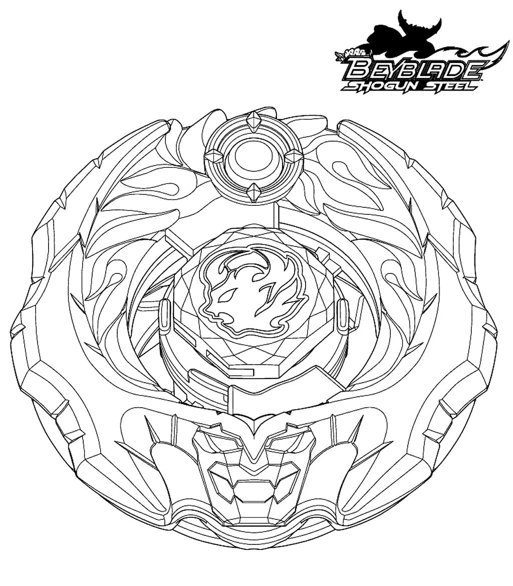 Desenho Samurai Ifrit W145Cf Beyblade para Colorir