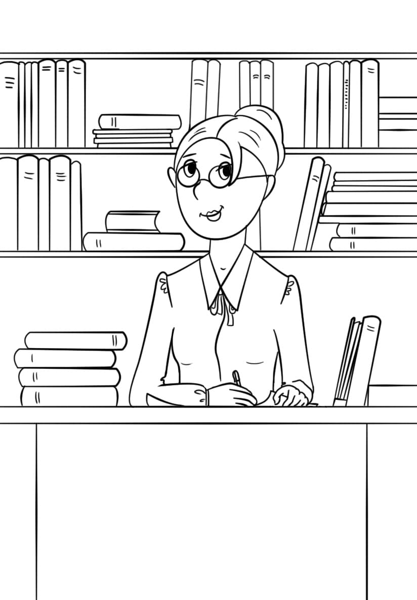 Desenhos de Biblioteca para Colorir