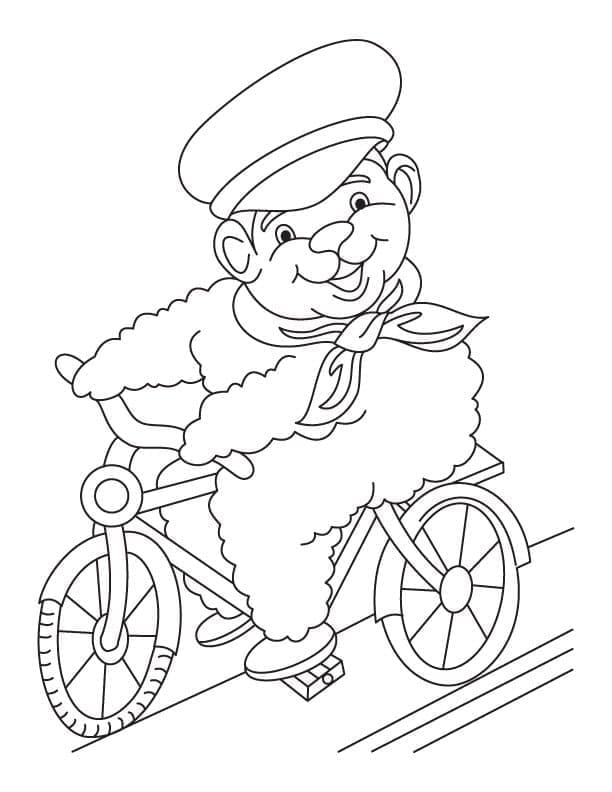 Desenho de Anda de Bicicleta para Colorir