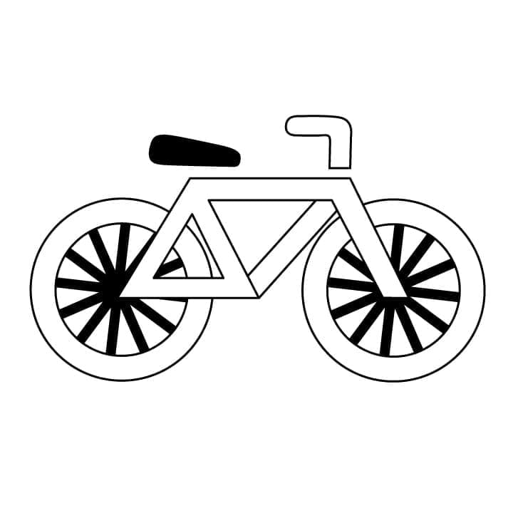 Desenho de Bicicleta Fácil para Colorir