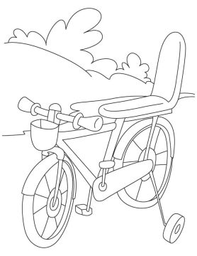 Desenho de Uma Bicicleta Infantil para Colorir