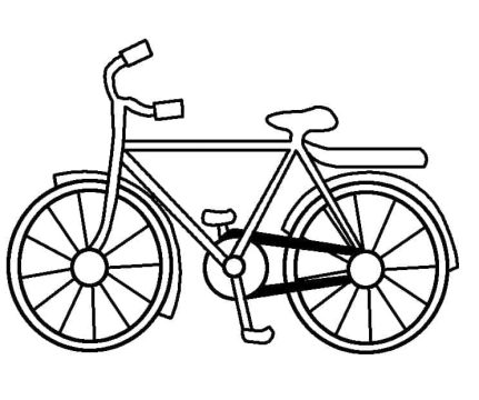 Desenho de Uma Bicicleta Perfeita para Colorir