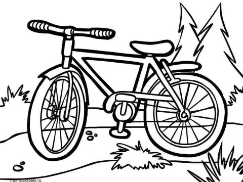 Desenho de Uma Bicicleta para Colorir