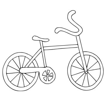 Desenho de Uma Boa Bicicleta para Colorir