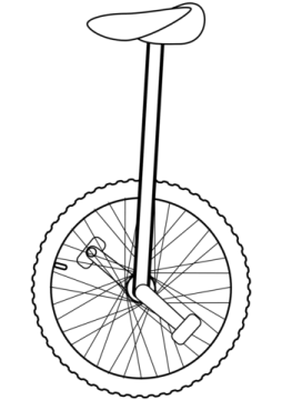 Desenho de Uniciclo para Colorir