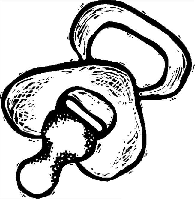 Desenhos de Bico (Chupeta) para Colorir